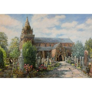 A romantic stroll in the grounds of Aberdeen's Cathedral.